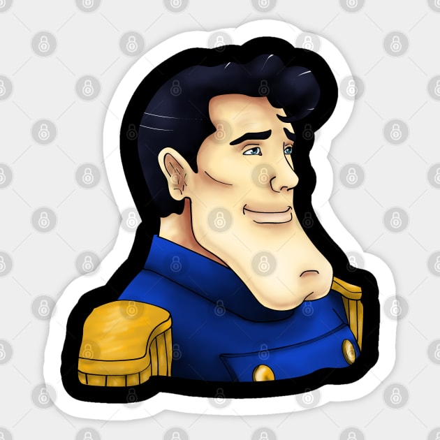 Captain Sternn Sticker by ChePanArt